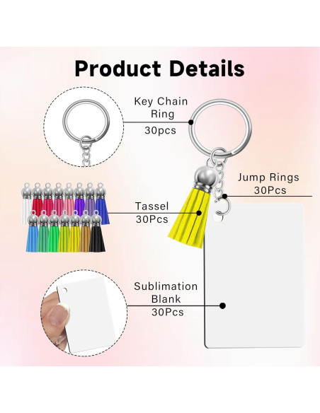 120 Piezas Plantillas de Llavero de Sublimación Metal DIY