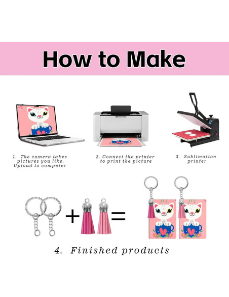 120 Piezas Plantillas de Llavero de Sublimación Metal DIY