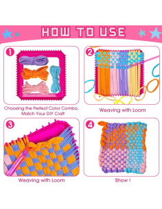 Kit de Telar para Tejer ZJEFUNS 17.78 cm con 240 Bucles 2