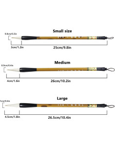 Juego de Pinceles de Caligrafía China Huakaile 3 Tamaños 2