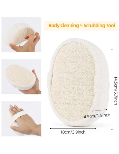 Esponja Natural de Lufa Exfoliante Ohlove - 2 Pcs para Baño