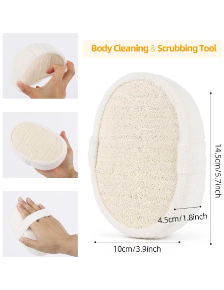 Esponja Natural de Lufa Exfoliante Ohlove - 2 Pcs para Baño