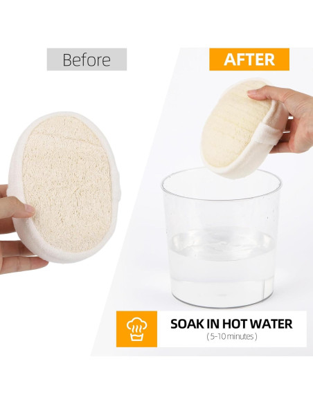 Esponja Natural de Lufa Exfoliante Ohlove - 2 Pcs para Baño