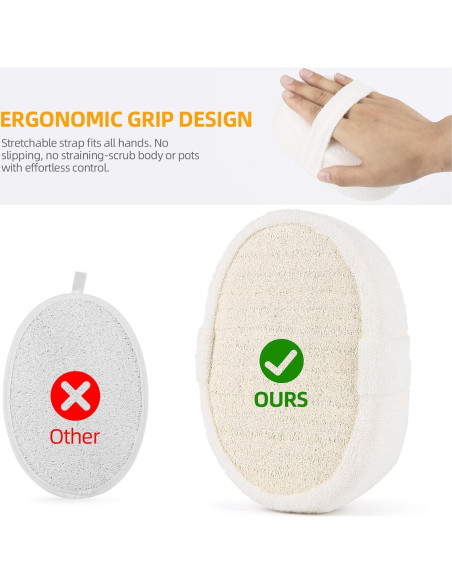 Esponja Natural de Lufa Exfoliante Ohlove - 2 Pcs para Baño