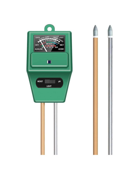 Medidor de pH del Suelo 3 en 1 Genérico - Humedad, Luz y pH