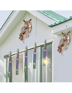 Búho de plástico para ahuyentar palomas Kungfu Mall 2 Pcs 2