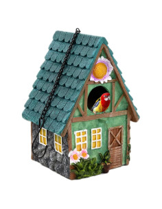 Casa de Aves Colgante JCOLUSHI 15.5x12.9x21.3cm Resina