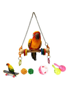 Juego de Juguetes para Periquitos Chakralux - 7 Piezas Coloridas