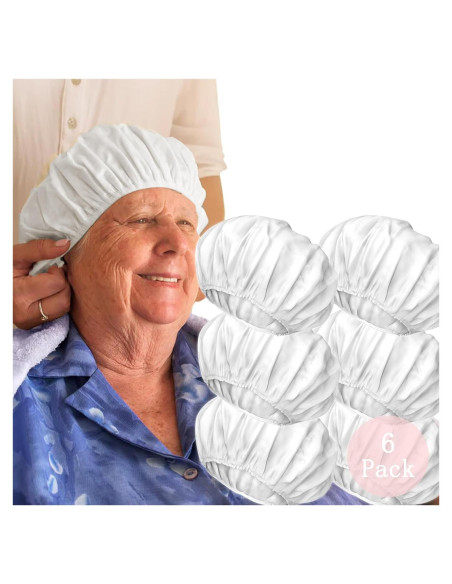 Gorros de Champú Sin Enjuague Okmaba - Paquete de 6 Unidades