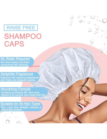 Gorros de Champú Sin Enjuague Okmaba - Paquete de 6 Unidades
