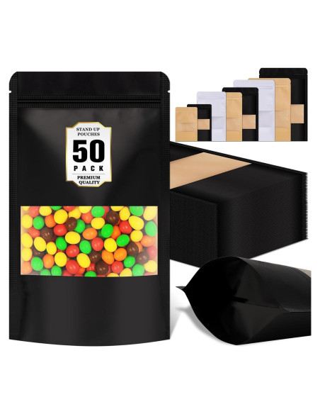 Paquete de 50 Bolsas Reutilizables Jetmore 12x20cm a Prueba de Olores