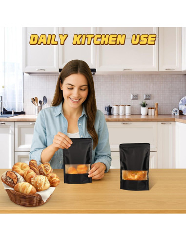 Paquete de 50 Bolsas Reutilizables Jetmore 12x20cm a Prueba de Olores