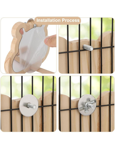 Conjunto de Juguetes para Aves Reshiho: Espejo y Escalera 38cm