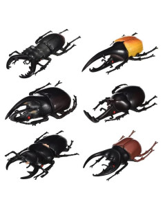 6 Insectos Falsos de Escarabajo PVC Ecológico para Halloween