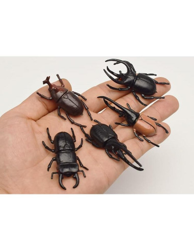 6 Insectos Falsos de Escarabajo PVC Ecológico para Halloween