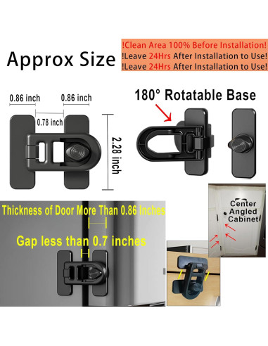 Cerradura de Seguridad para Refrigerador SHENZHEN 2-Pack