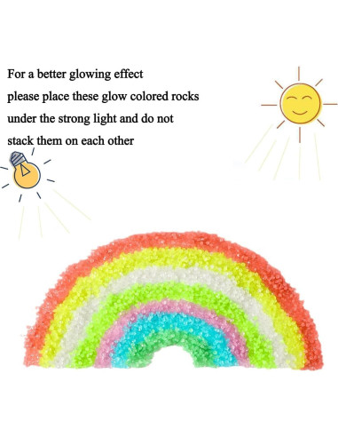 Piedras Luminosa LIANJINLIU 2kg para Decoración Jardín