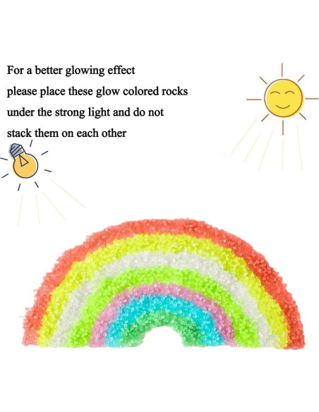 Piedras Luminosa LIANJINLIU 2kg para Decoración Jardín