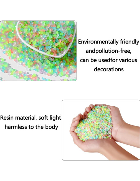 Piedras Luminosa LIANJINLIU 2kg para Decoración Jardín