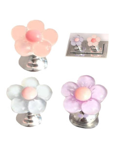 Juego de 3 Botones de Inodoro Multicolor Pxiryanlow Flor