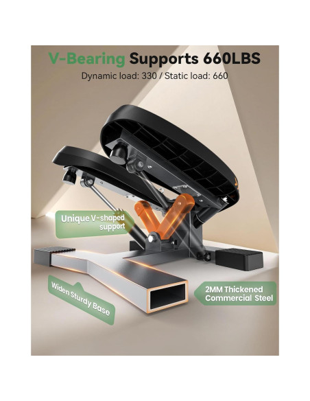 Stepper de Giro Sportsroyals - Ejercitador con Bandas 150kg