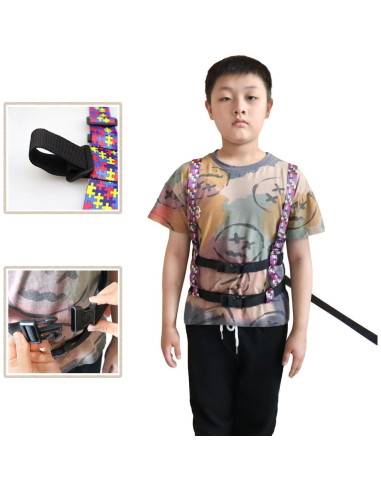 Arnés de Caminata Pinklilycare para Niños con Correa Ajustable