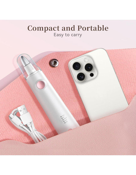 Taladro de Uñas Eléctrico CoziBB 8-en-1 Recargable con Luz LED