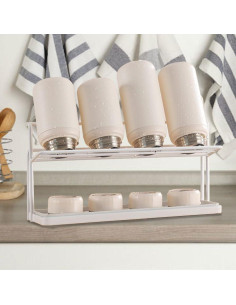 Soporte para Secar Botellas de Agua Earssa 2 Niveles Blanco 2