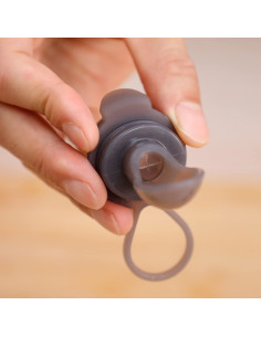 Cuchara de Silicona Haakaa para Bebé con Tapa Antipolvo 2