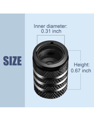 Tapa de Válvula de Neumático DECURCAR - Paquete de 12 - Negra