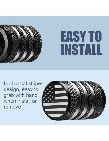 Tapa de Válvula de Neumático DECURCAR - Paquete de 12 - Negra