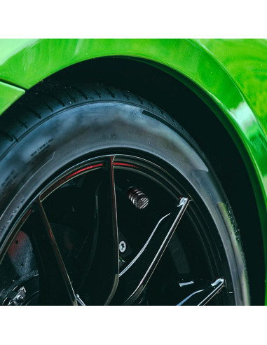 Tapa de Válvula de Neumático DECURCAR - Paquete de 12 - Negra