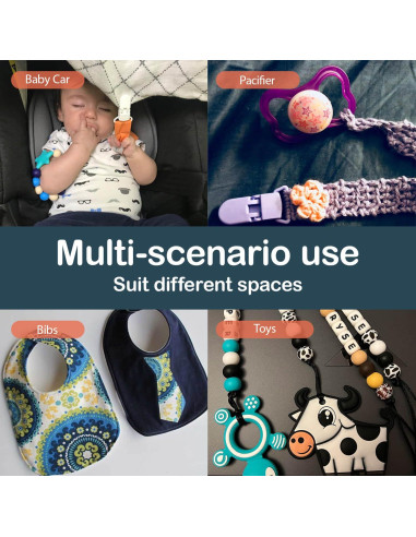 Paquete de 10 Puntas de Clip para Chupete Verde Fruta 19mm