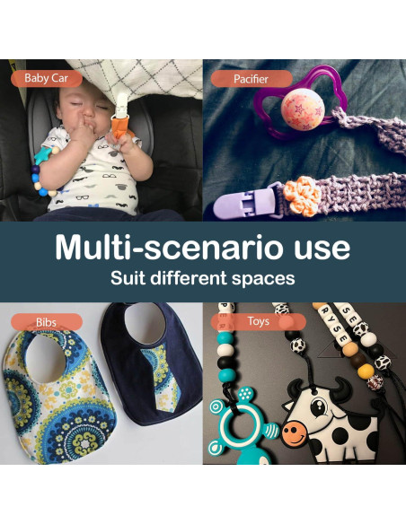 Paquete de 10 Puntas de Clip para Chupete Verde Fruta 19mm