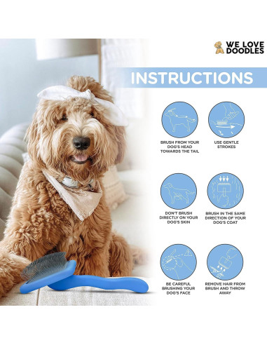 Cepillo Slicker Grande We Love Doodles para Perros de Pelo Largo