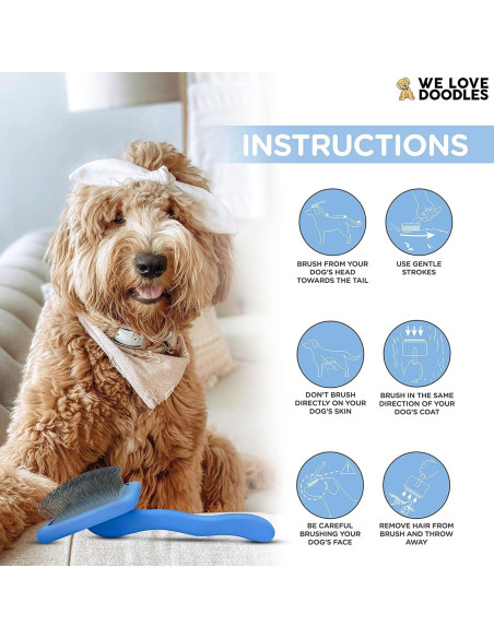 Cepillo Slicker Grande We Love Doodles para Perros de Pelo Largo