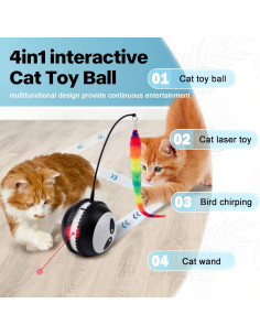Juguete Interactivo para Gatos Pet Prime Bola Láser Recargable 2
