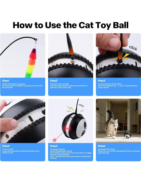 Juguete Interactivo para Gatos Pet Prime Bola Láser Recargable