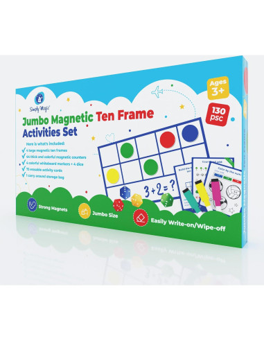 Conjunto Jumbo de Marcos de Diez Magnéticos Simply Magic - 130 Piezas