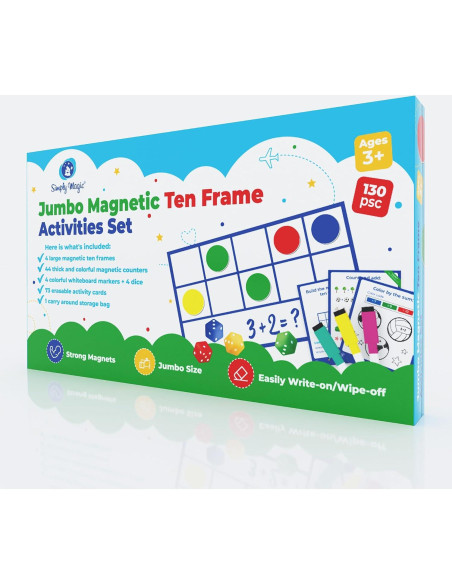 Conjunto Jumbo de Marcos de Diez Magnéticos Simply Magic - 130 Piezas