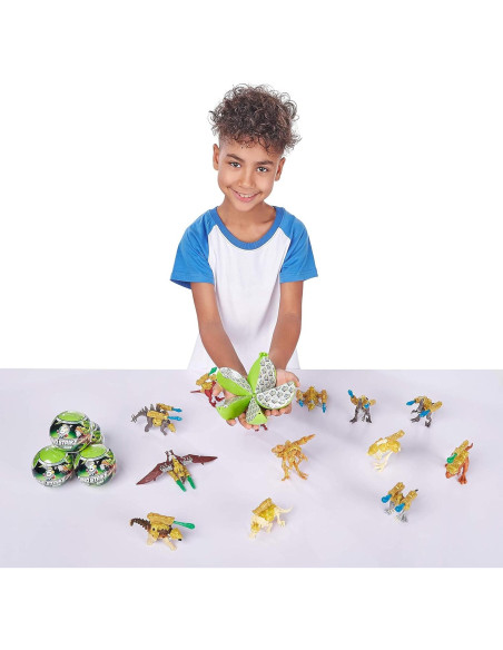 5 Sorpresa Dino Strike ZURU - Colección de Dinos Brillantes 2 Piezas