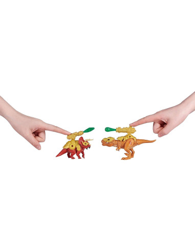 5 Sorpresa Dino Strike ZURU - Colección de Dinos Brillantes 2 Piezas