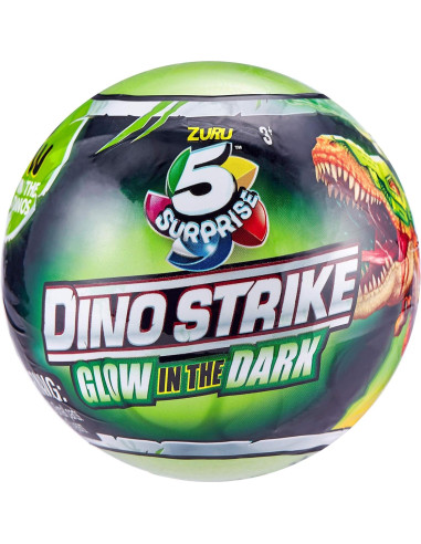 5 Sorpresa Dino Strike ZURU - Colección de Dinos Brillantes 2 Piezas