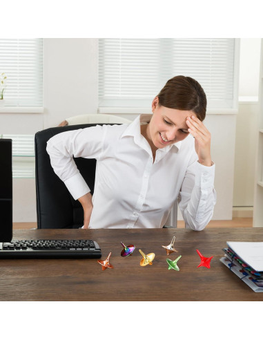 Trompos Giratorios de Metal Lenwen - Paquete de 6 Colores