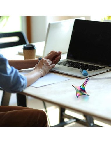 Trompos Giratorios de Metal Lenwen - Paquete de 6 Colores