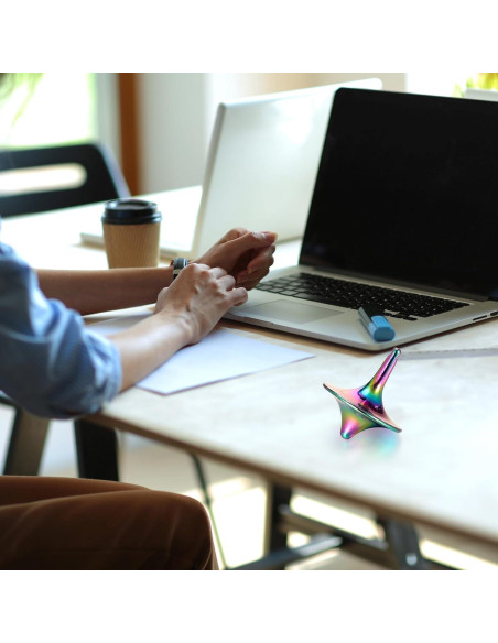 Trompos Giratorios de Metal Lenwen - Paquete de 6 Colores