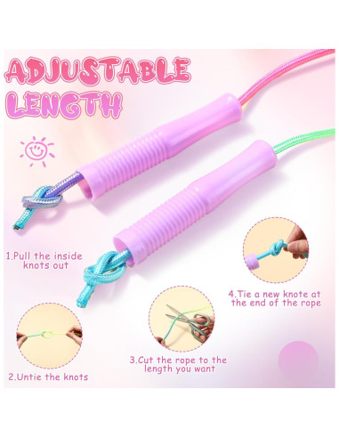 Paquete de 24 Cuerdas de Salto Ajustables PullCrease 2.2m