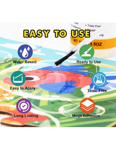 Pegamento para Rompecabezas YumCraft 200ml Transparente No Tóxico