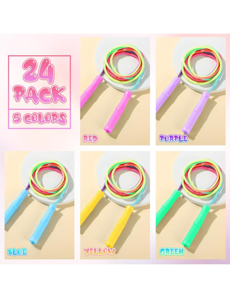 Paquete de 24 Cuerdas de Salto Ajustables PullCrease 2.2m