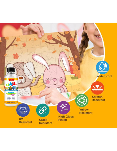 Pegamento para Rompecabezas YumCraft 200ml Transparente No Tóxico